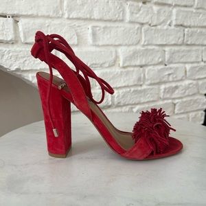 Steve Madden Suede lace up heeled sandals